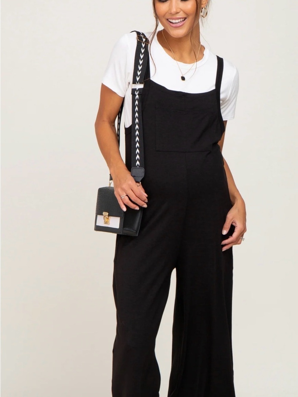 Pinkblush Black Wide-Leg Jumpsuit